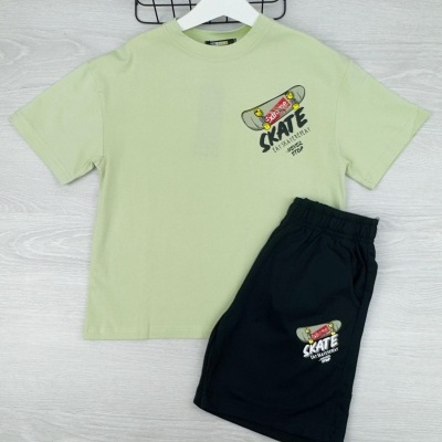 CONJUNTO SKATE - ESTAMPA FRENTE E VERSO - 4 , 6 , 8 E 10 ANOS