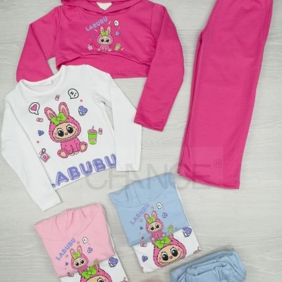 CONJUNTO LABUBU 3 PEÇAS SEM CARDA (4-14 ANOS)
