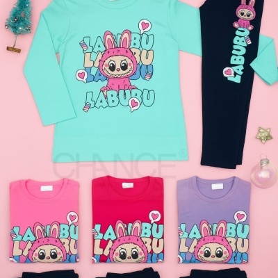 CONJUNTO LABUBU CARDADO (6-12 ANOS)