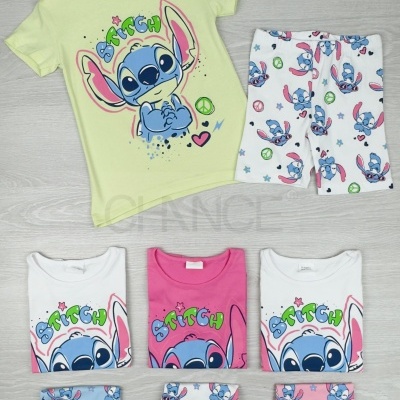 CONJUNTO STITCH PEACE - 8 , 10 e 14 ANOS