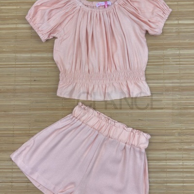 CONJUNTO TOP c/BRILHOS (4-12 ANOS)