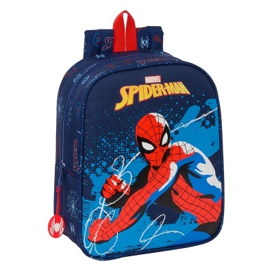 MOCHILA PRÉ-ESCOLAR SPIDER-MAN WEB 27 CM - ADAPTÁVEL A TROLLEY