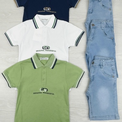 CONJUNTO C/CALÇÃO GANGA - 4 , 6 , 10 E 12 ANOS