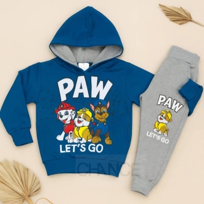 FATO DE TREINO PATRULHA PATA CARDADO "LET'S GO" (2-8 ANOS)