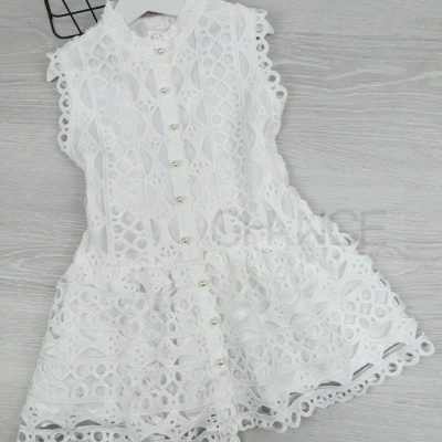 VESTIDO RENDA BRANCO (4-14 ANOS)