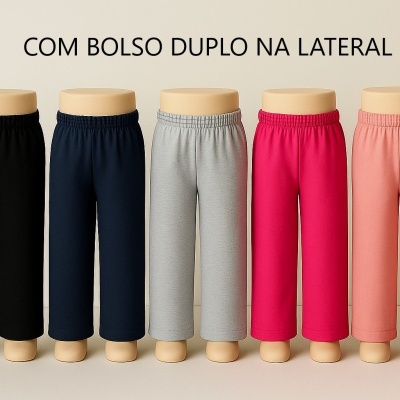 CALÇA PANTALONA CARDADA (4-14 ANOS)