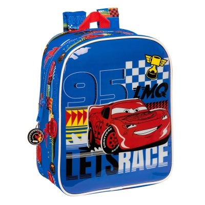 MOCHILA PRÉ-ESCOLAR CARS 27 CM - ADAPTÁVEL A TROLLEY