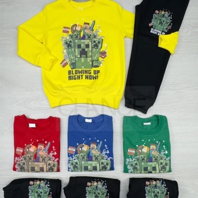 FATO DE TREINO MINECRAFT SEM CARDA - 2 e 4 ANOS