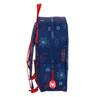 MOCHILA PRÉ-ESCOLAR SPIDER-MAN WEB 27 CM - ADAPTÁVEL A TROLLEY