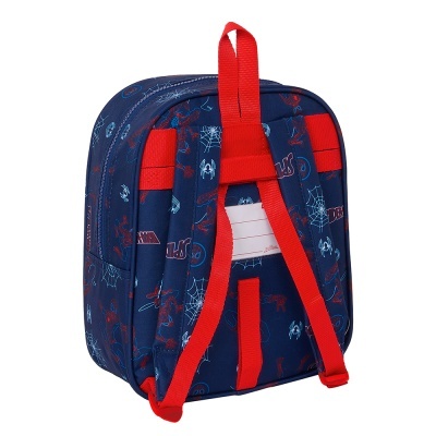 MOCHILA PRÉ-ESCOLAR SPIDER-MAN WEB 27 CM - ADAPTÁVEL A TROLLEY