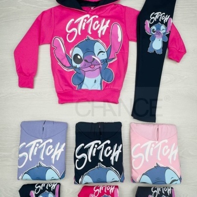 CONJUNTO STITCH "GUM" CARDADO (4-12 ANOS)