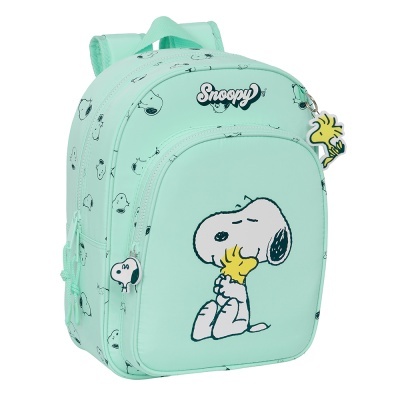 MOCHILA PRÉ-ESCOLAR SNOPPY 34 CM - ADAPTÁVEL A TROLLEY