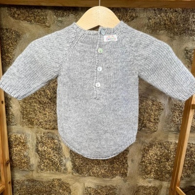 Fofo de Malha com manga cinza