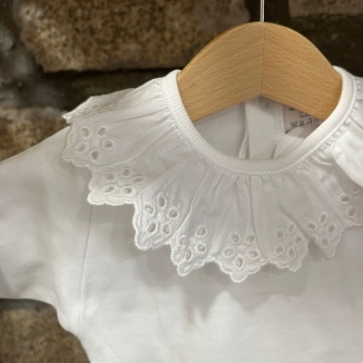 Body de Gola com bordado Inglês