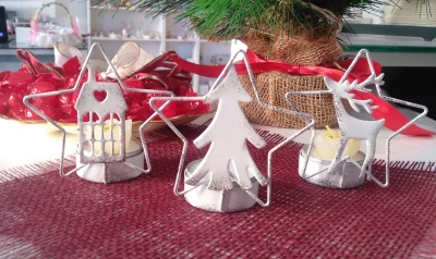 Porta vela metálico Branco