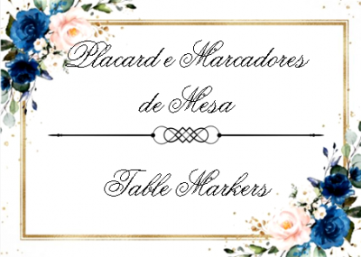 Placard e Marcadores de Mesa
