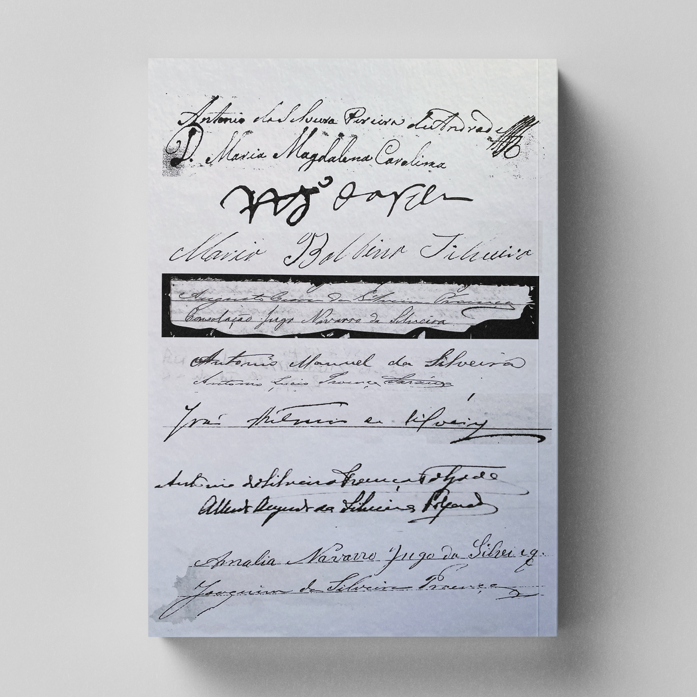 Silveiras — O Ramo da Beira Baixa Capa branca de livro com texto manuscrito antigo impresso a preto