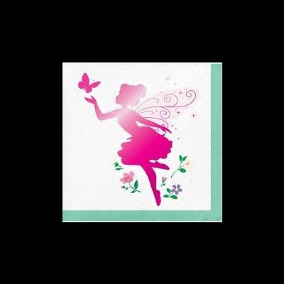 guardanapos fada rosa flores