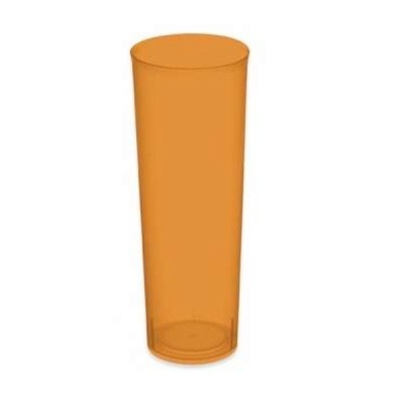 copos tubo laranja neon
