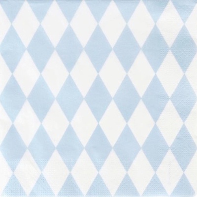 guardanapos losangos azul / branco