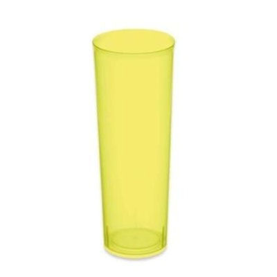 copo tubo amarelo neon