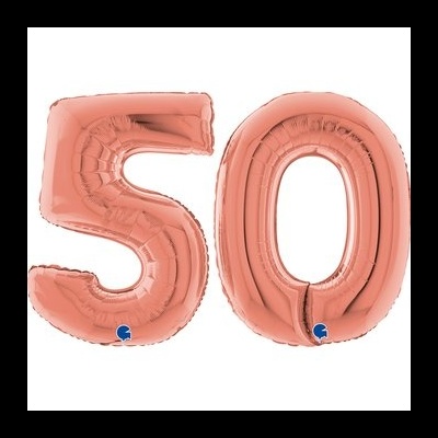 pack balões 50 rose gold 102cm