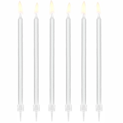 Velas finas brancas 12,5cm - conj. 12