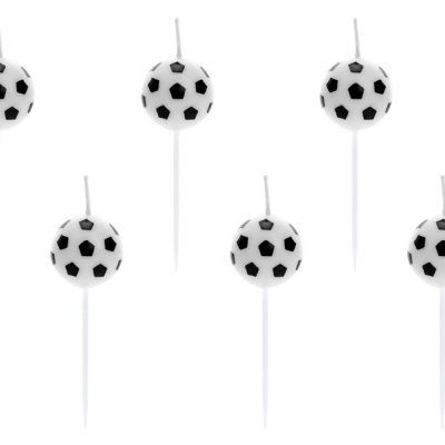 Velas bola futebol 2,5cm - conj. 6