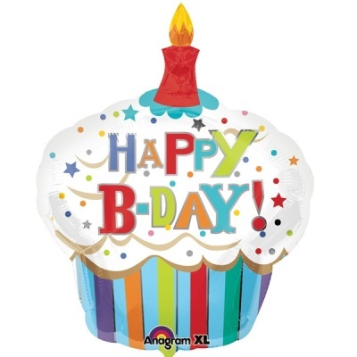 balão cupcake happy birthday
