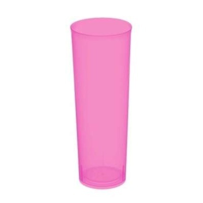 copos tubo rosa neon