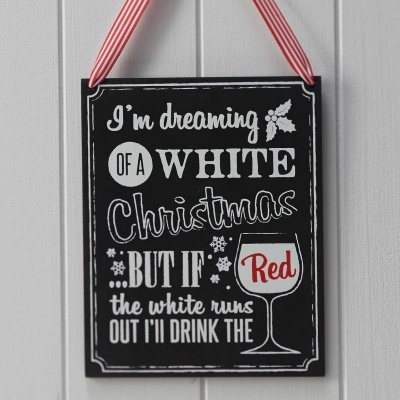 placa decorativa "white Christmas"