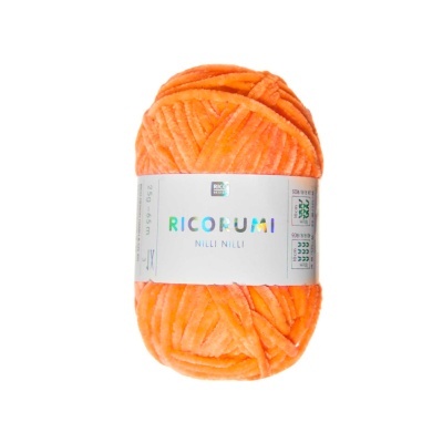 Chenille para Amigurumi / Rico Design Ricorumi Nilli Nilli 029 Neon Orange