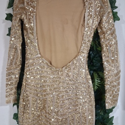 Vestido padrão brilhante