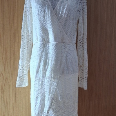 Vestido longo renda branco