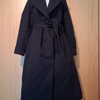 Sobretudo preto evasé