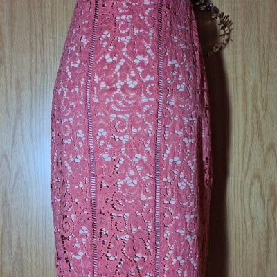 Vestido renda salmão