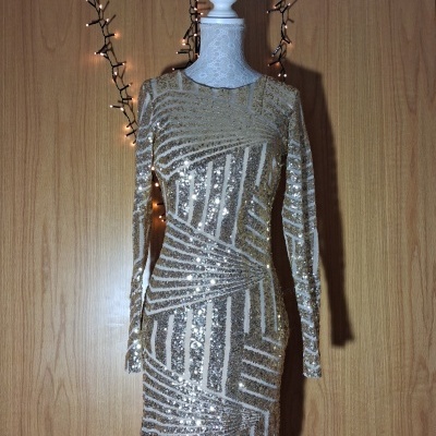 Vestido padrão brilhante