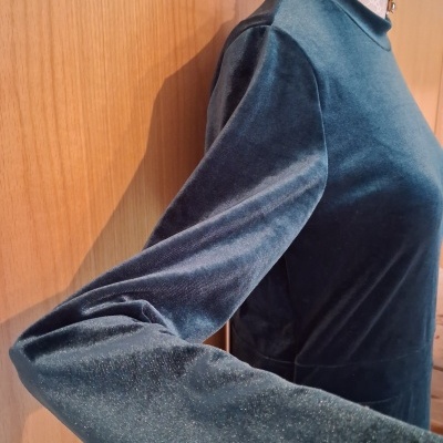 Vestido veludo verde