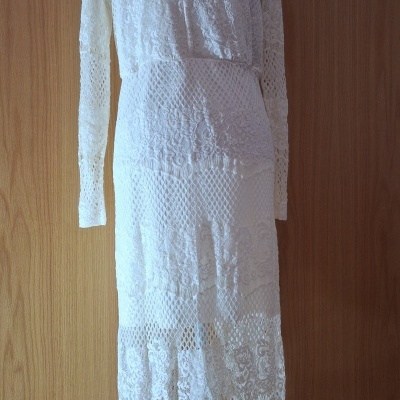 Vestido longo renda branco