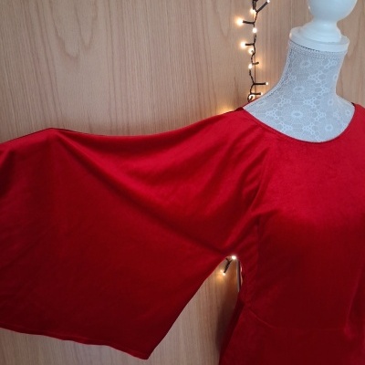 Vestido camurça vermelho