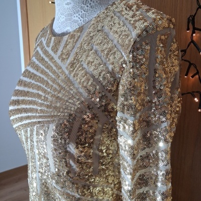 Vestido padrão brilhante