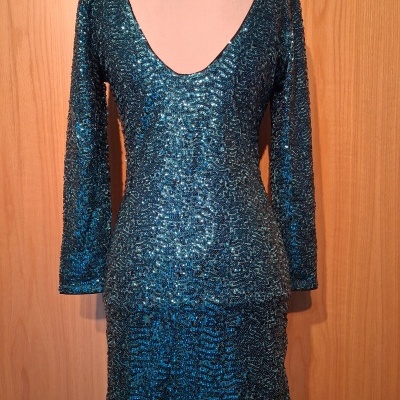 Vestido lantejoulas verde