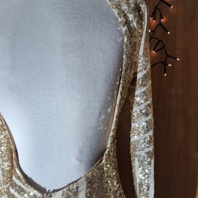 Vestido padrão brilhante