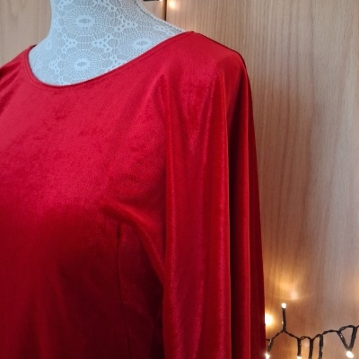 Vestido camurça vermelho