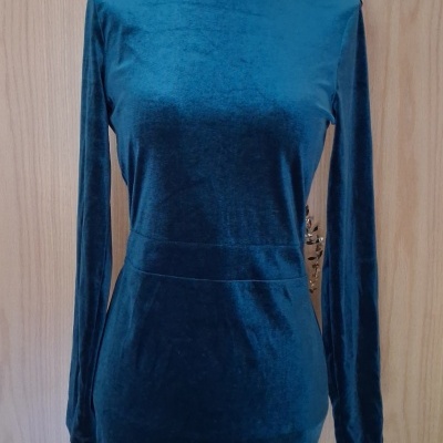Vestido veludo verde