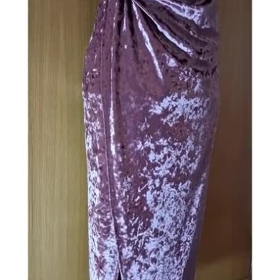 Vestido veludo roxo