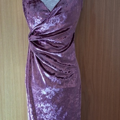 Vestido veludo roxo