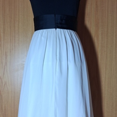 Vestido branco e preto