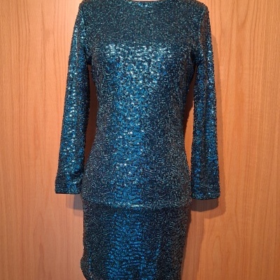 Vestido lantejoulas verde