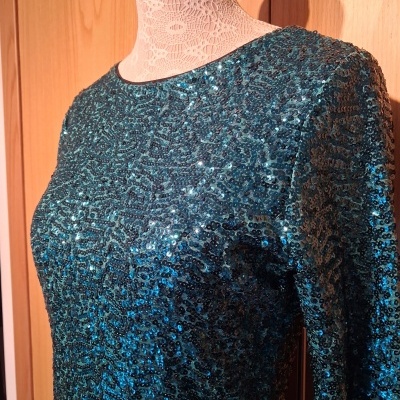 Vestido lantejoulas verde